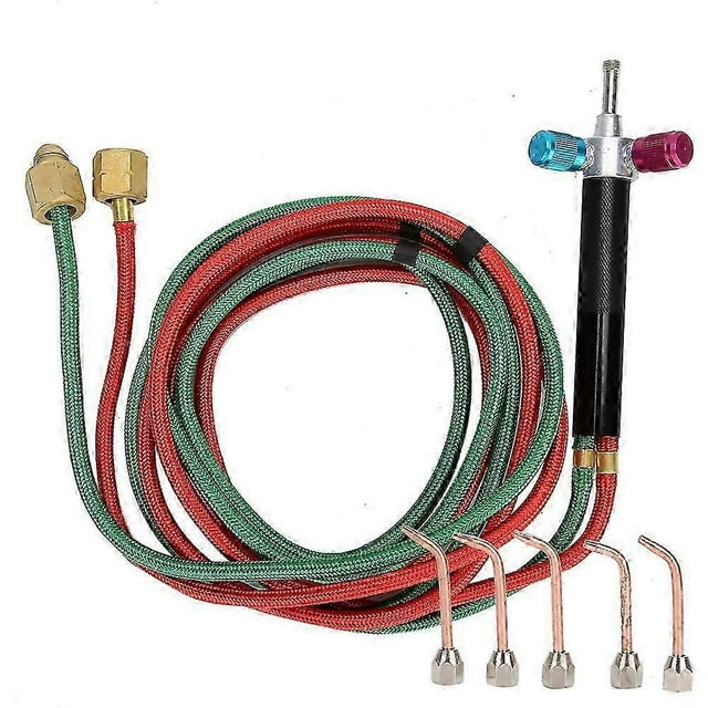 Oxygen Gas Torch Welding Soldering Gun with 5Pcs Replaceable Tips for Jewelry Processing (S)