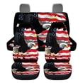 thumbnail image 5 of Binienty Eagle Flag Automotive Seat Cover, Front Seat Covers with Matching Rear Split Bench, Car Seat Cover Vehicle Seat Cover 4pcs, Universal Auto Front Seats Protector, 5 of 6