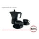 thumbnail image 2 of HUDSON VALLEY | Set Cafetera Italiana de Aluminio 290 ml, ideal para 6 tazas + 2 Pocillos y 2 Platos de Cerámica, Cafetera Moka Clásica para Café Espresso, Compacta y Duradera, Color Negro, 2 of 6