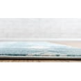 thumbnail image 3 of Jill Zarin’s Uptown Rectangular Distressed Modern Area Rugs, Turquoise, 3 of 8