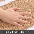 thumbnail image 5 of Extra Thick Bath Linen Rug Set Soft Plush Anti-Slip Bath Mat Water Absorbent Shaggy Polyester for Bathroom Living Room Bedroom Gray 24x36 Inches, 5 of 6