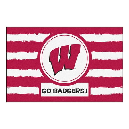 Wisconsin Badgers Rug - NCAA University of Wisconsin Badgers Starter Mat Rectangular Area Rug