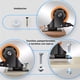 thumbnail image 5 of Rueda Mueble Repuesto Giratoria Freno Llanta Pvc Kit 4pcs, 5 of 8