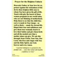 thumbnail image 2 of Prayer for the Helpless Unborn holy card - laminated - Pack of 25, 2 of 2