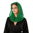 thumbnail image 2 of Wensltd Women Hats Solid Color Lightweight Breathable Sequin Decor Versatile Head Wraps Hats for Daily Wear Green, 2 of 4
