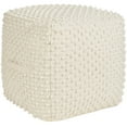 thumbnail image 3 of Mina Victory Lifestyle Loop Dots 16 x 16 x 16 Ivory Indoor Poufs, 3 of 5