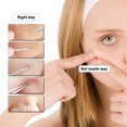 thumbnail image 3 of 3 pcs Pimple Set Blackhead Remover Acne Clip Tweezer Comedone Extractor Squeezer Beauty Care, 3 of 5