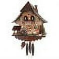 thumbnail image 2 of River City Cuckoo MD416-13 One Day Musical Cuckoo Clock Cottage - Fisherman Raises Pole and Moving Waterwheel, 2 of 2