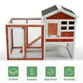 thumbnail image 2 of Topcobe Wooden Large Rabbit Hutch Chicken Coop w/ Nesting Box, 2 of 4