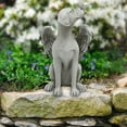 thumbnail image 1 of Ángel perro gato lápida estatuilla resina Ángel mascota arte artesanía decoración de jardín al aire libre, 1 of 8