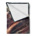 thumbnail image 2 of Outer Space Soft Flannel Fleece Throw Blanket, Planets over Nebula Gas Cloud Space Galaxy Star Illustration, Cozy Plush for Indoor and Outdoor Use, 50" x 60", Dried Rose Ivory, by Ambesonne, 2 of 5