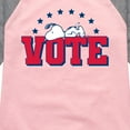 thumbnail image 3 of Peanuts - Vote Snoopy - Toddler & Youth Girls Raglan Graphic T-Shirt, 3 of 6
