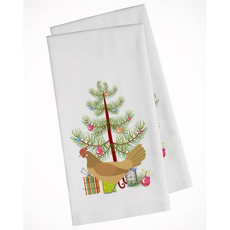 

Carolines Treasures BB9199WTKT Frisian Friesian Chicken Christmas White Kitchen Towel Set of 2 19 X 25 multicolor