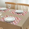 thumbnail image 3 of Pink Cow Strawberry Hat Pattern Summer Placemats Table Placemats Set Of 4-Linen Kitchen Washable Placemats Table Mats 11.8"x17.7" Non-Slip Heat Resistant, 3 of 6