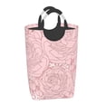 thumbnail image 2 of LNWH Pink Flowers Roses Pattern Laundry Basket, 50L Large Capacity Foldable Laundry Hamper, 2 of 6