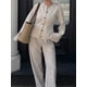 thumbnail image 2 of Cárdigan de punto liso para mujer, suéter elegante de manga larga con cuello redondo y botonadura única, ropa de calle para otoño, 2024, 2 of 5