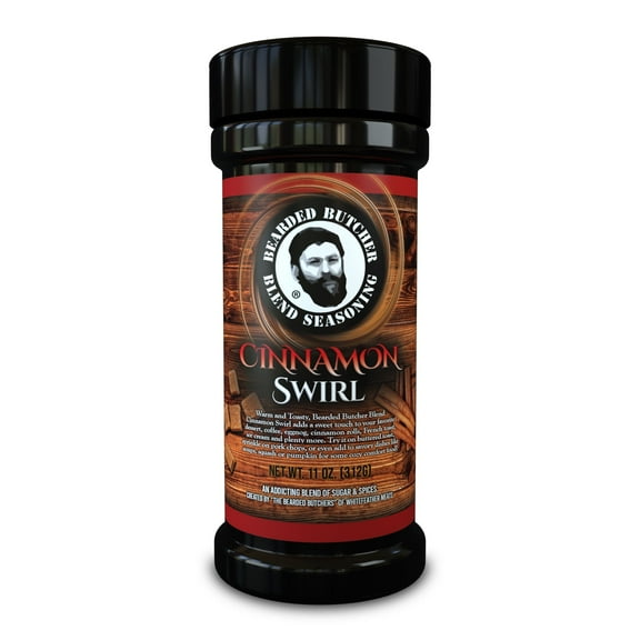 Bearded Butchers Cinnamon Swirl Seasoning, 11 oz – Sweet Cinnamon Blend for Coffee, Hot Chocolate, French Toast, Desserts & More, Gluten-Free, No MSG