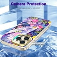 thumbnail image 2 of Petocase for iPhone 15 Pro Case,Cute Aesthetic Flower Full Body Rugged Shockproof with Built-in Screen Protector Drop Protective Phone Cover Retro Floral Designed for Women Girls,Purple Flower, 2 of 8