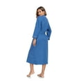 thumbnail image 7 of EA'S SECRET 100% Cotton Womens Robe Lightweight Long Kimono Bath Robe Soft Knit Spa Robes Ladies Loungewear with Pockets(Azure,S), 7 of 7