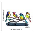 thumbnail image 2 of Adornos decorativos de metal arte de mesa pájaros manchados en rama adornos de escritorio, 2 of 7