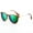 Leopard Frame Green Lens, variant on AOMASTE Polarized Sunglasses for Women Men Trendy Retro Round Sun Glasses UV400 Protection (Green)