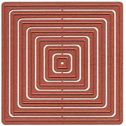 Spellbinders Geometric Cutting Die Squares, 7 Sizes