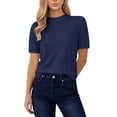 thumbnail image 3 of CAIXIA Short Sleeve Sweaters for Women Lightweight Loose Business Casual Tops, 3 of 5
