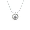 thumbnail image 2 of Delight Jewelry Silvertone Good Dog with Black Paw Spinners Hockey Ring Charm Necklace, 18", 2 of 4