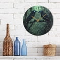 thumbnail image 3 of WOBOGO The Midnight Crow Wall Clock 10in Silent Mechanism Battery Operated Retro Style for Living Room Bedroom and Kitchen Gold Pointer, 3 of 10