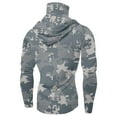thumbnail image 4 of WTOBBY Men's Summer Camouflage Quick-Dry Long Sleeve T-Shirt Sun Protective Hooded Top for Fishing Fitness Sports, Lightweight Breathable with UPF 50+ ,Gray S, 4 of 4