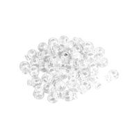 Unique Bargains 40pcs 6mm Diameter Hole Rope Cord Locks Ends Stoppers Toggles Clear White