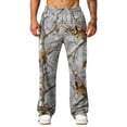 thumbnail image 5 of Dwelliawo Joggers for Men Open Bottom Autumn Camo Straight Leg Baggy Sweatpants Drawstring Cotton Yoga Sweat Pants Winter High Waisted Wide Leg Trousers Earthy Yellow XL, 5 of 6