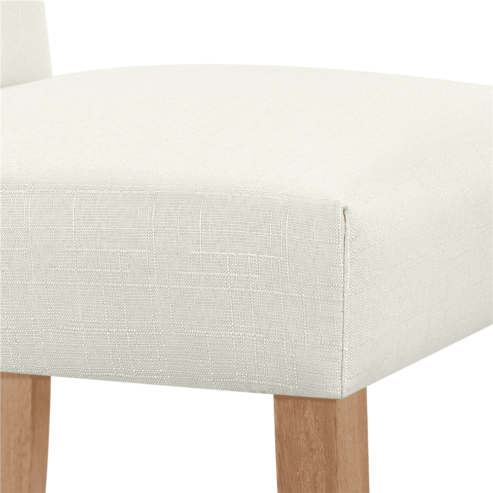 Alden Design Padded Parsons Fabric Upholstered Dining Chairs, Beige, 6 Pieces