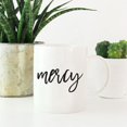 thumbnail image 2 of CTDream 11oz. Good Virtues Coffee Mug Gift, Black Calligraphy Typography, Mercy, 1-Pack, Inspirational Motivational Quote Teacher Student Graduation Gift Ideas, 2 of 6