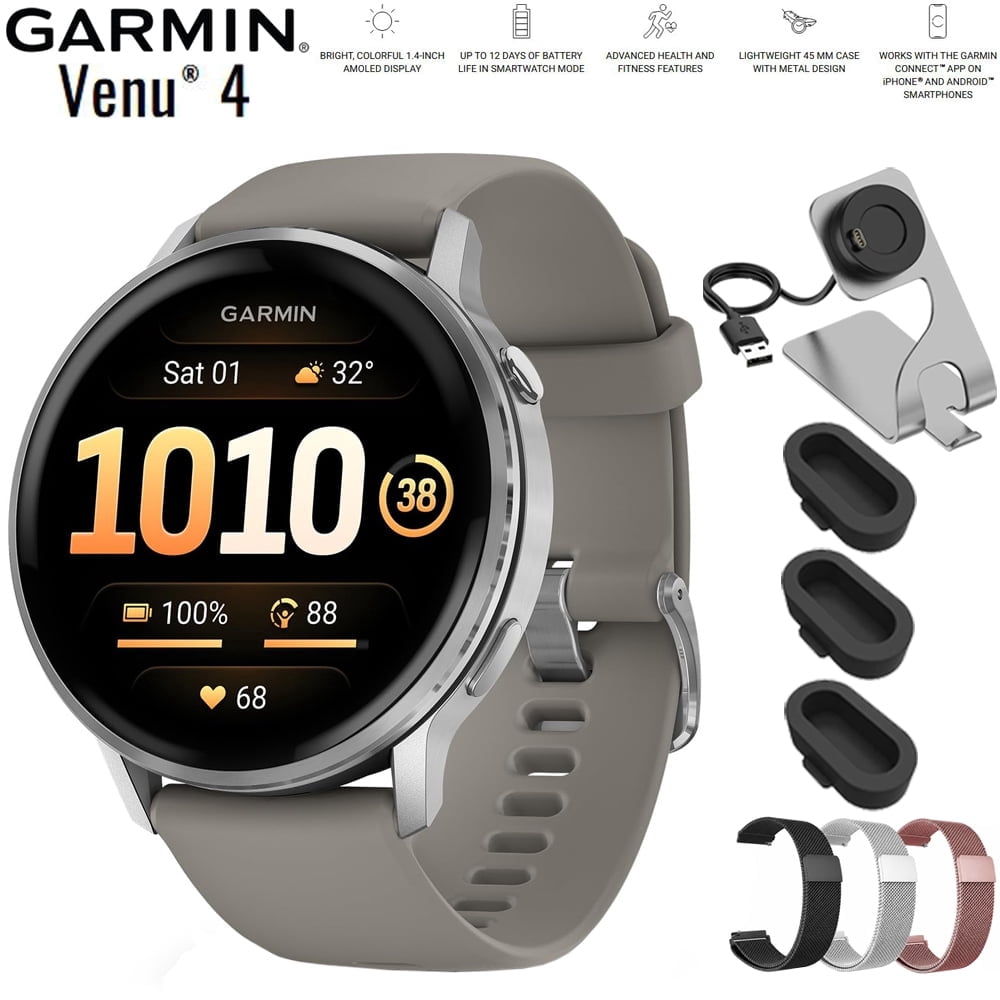 GARMIN, Venu 4®, Advanced GPS Smartwatch, 41mm, Bright Display
