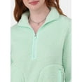 thumbnail image 3 of No Boundaries Half Zip Plush Pullover with Pockets, Women's and Women's Plus, 3 of 12