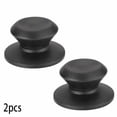 thumbnail image 1 of MYG 2x Black Pot Lid Knob Replacement Handle Handgrip Cookware Kitchen Pan Holding, 1 of 9