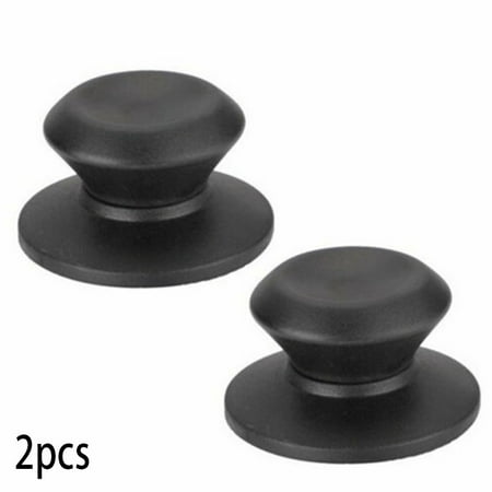 

2Pcs Black Pot Lid Knob Replacement Handle Handgrip Cookware Kitchen Pan Holding