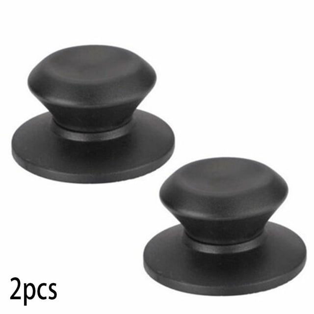 2x Bouton de Couvercle de Casserole Noir Poignée de Remplacement Ustensiles de Cuisine Poignée