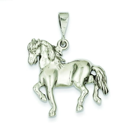 - 14K White Gold Horse Charm Mustang Animal Jewelry