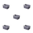 thumbnail image 3 of Wweixi Space-Saving Solution Nest-able Storage Basket For Neatly Storing PP Storage Box Cabinet Baskets grey mini 5Set, 3 of 6