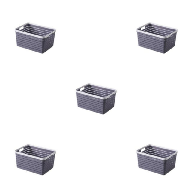 Maytalsory Premium And Nest-able Storage Solution For Desk Storage Basket Widely grey s 5Set