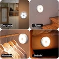 thumbnail image 3 of Paquete de 3 luces con sensor de movimiento para interiores, luces LED para armario, luz nocturna alimentada por batería, batería para escaleras, escalones, pasillos, garajes, entradas (blan, 3 of 5