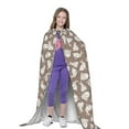 thumbnail image 4 of Honeii Cute Rabbit Print Poncho Cape, Cloak Coat, Snuggly Hooded Wearable Blanket, Hooded Cape For Teenagers,Halloween Costumes-Medium, 4 of 7