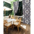 thumbnail image 5 of nqOlkjepod Outdoor Curtains for Patio Waterproof, Purple Boho Outdoor Privacy Panels Grommet, Farmhouse Vintage Ethnic Flowers Pattern Blackout Outside Curtains for Porch/Cabana 54"x84", 1 Panel, 5 of 8