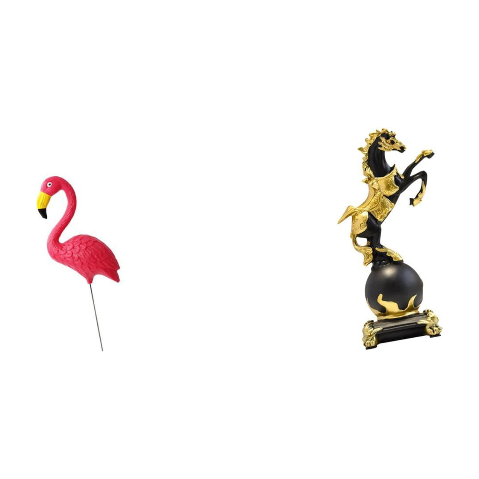 Miulika Flamingo Horse Garden Statue Figurine Ornament Sculpture for Holiday Spring Bedroom Centerpiece Fireplace Living Room Desk Yard Art