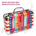 thumbnail image 4 of Vokai 74 Piece Makeup Kit Gift Set, Brushes, Eye Shadows, Lipstick & More (New York Case), 4 of 8
