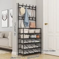 thumbnail image 1 of Porte-chaussures Cinq Couches Simple Porte-Chaussures Rangement Intégré Porte-Chaussures Multifonctionnel Porte-Manteau, 1 of 9