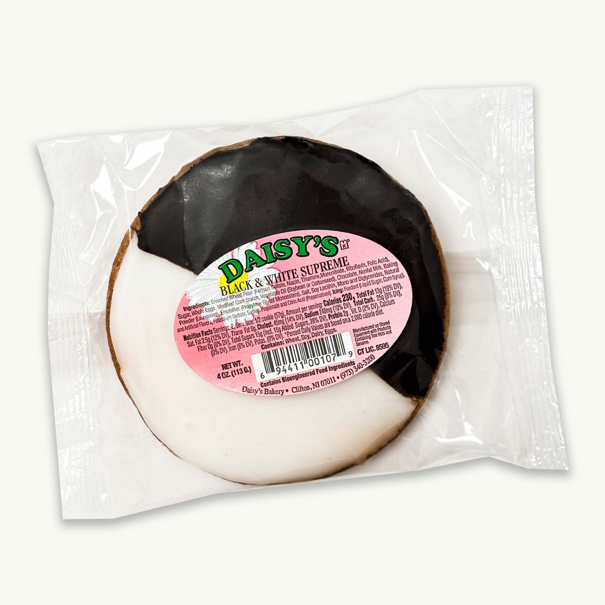 Black and White Cookies (12pk) - Individually Wrapped - Gourmet New York City Style - Cotton Candy (1.6oz) - Rainbow Candy Coated Popcorn (2oz) - 14 items