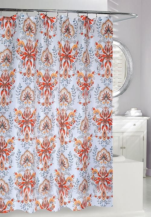 Leaf Motif Shower Curtain